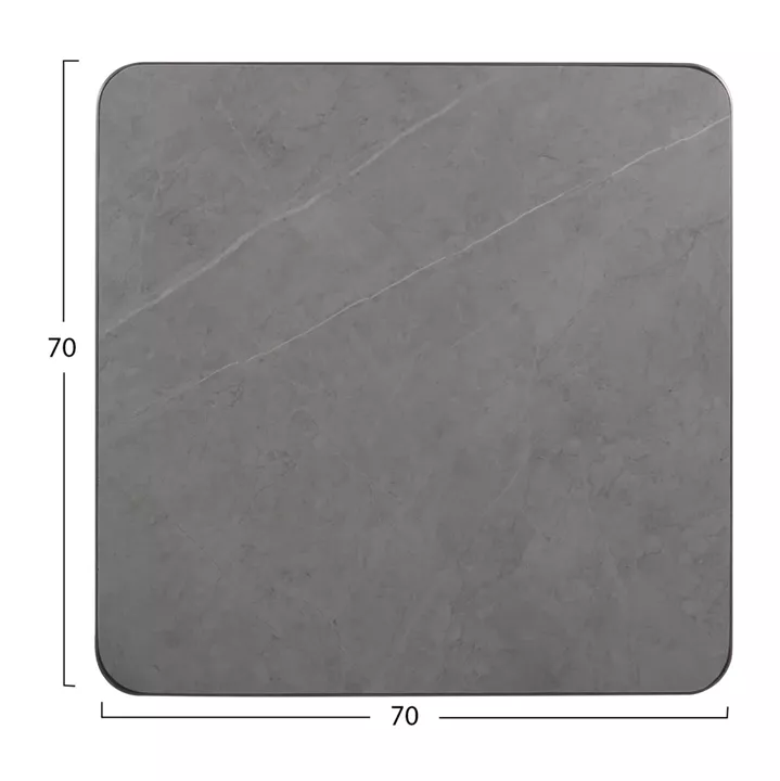 SINTERED STONE SQUARE TABLETOP HM6654.05 WITH GREY ALU 