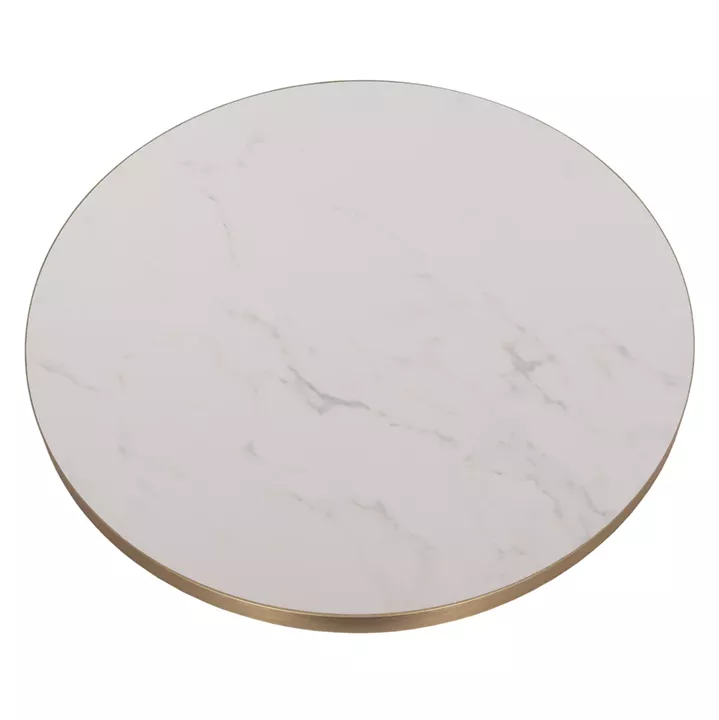 SINTERED STONE ROUND TABLETOP HM6652.12 WITH GOLD ALU 