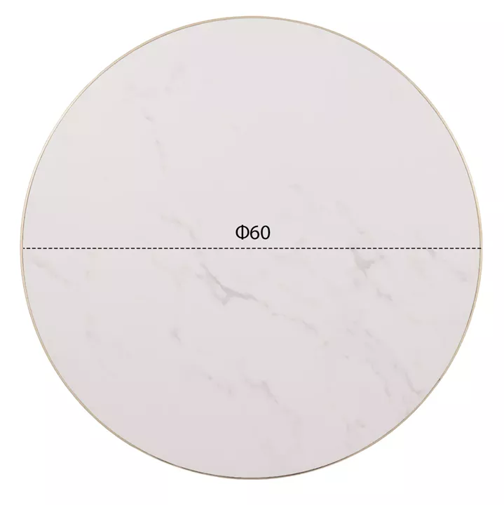 SINTERED STONE ROUND TABLETOP HM6652.12 WITH GOLD ALU 