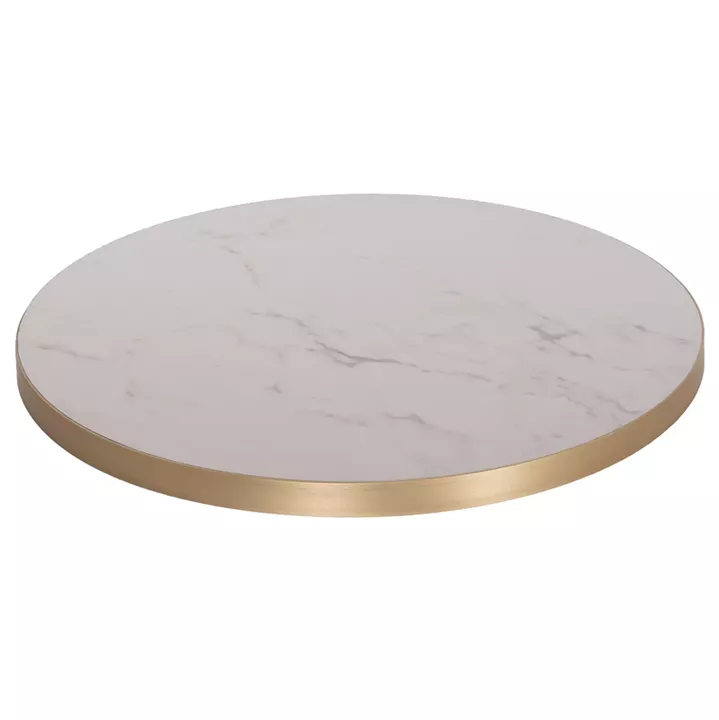 SINTERED STONE ROUND TABLETOP HM6652.12 WITH GOLD ALU 