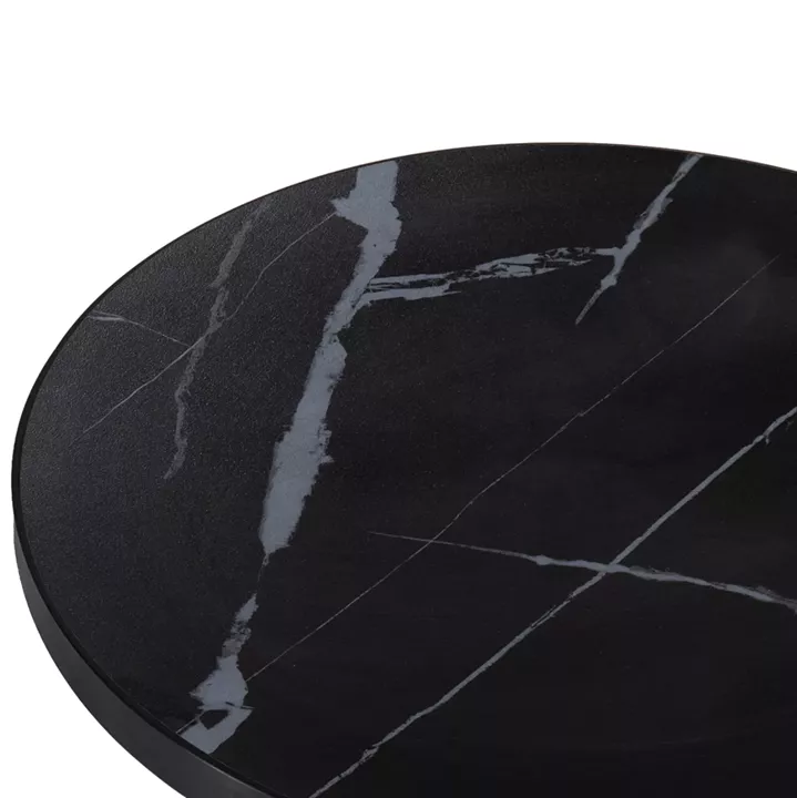 ΕΠΙΦΑΝΕΙΑ ΤΡΑΠΕΖΙΟΥ SINTERED STONE HM6652.03 ΜΕ ΠΛΑΙΣΙΟ ALU ΜΑΥΡΟ Φ60εκ.