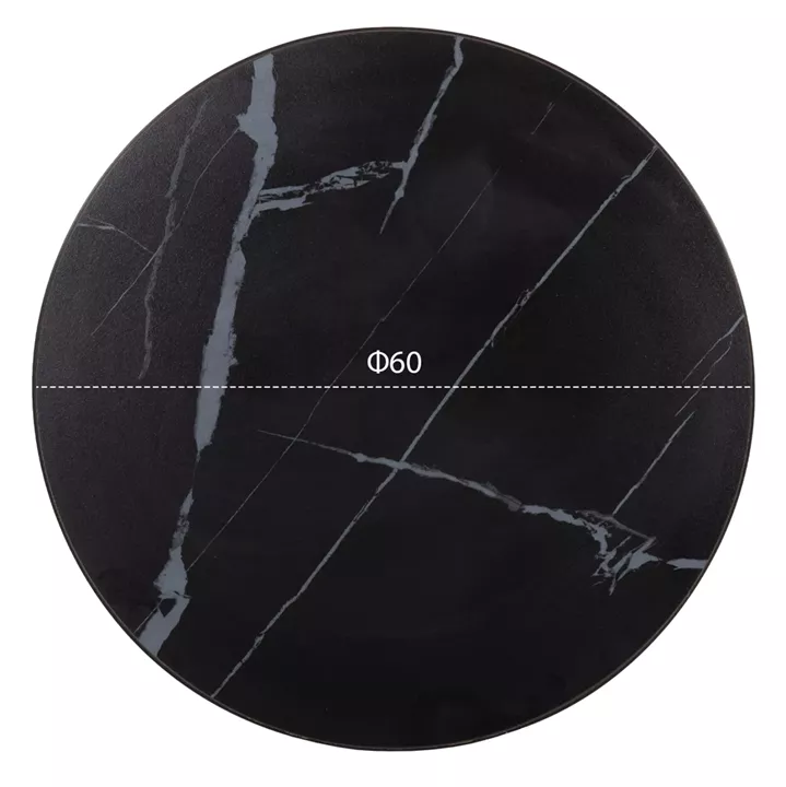 ΕΠΙΦΑΝΕΙΑ ΤΡΑΠΕΖΙΟΥ SINTERED STONE HM6652.03 ΜΕ ΠΛΑΙΣΙΟ ALU ΜΑΥΡΟ Φ60εκ.