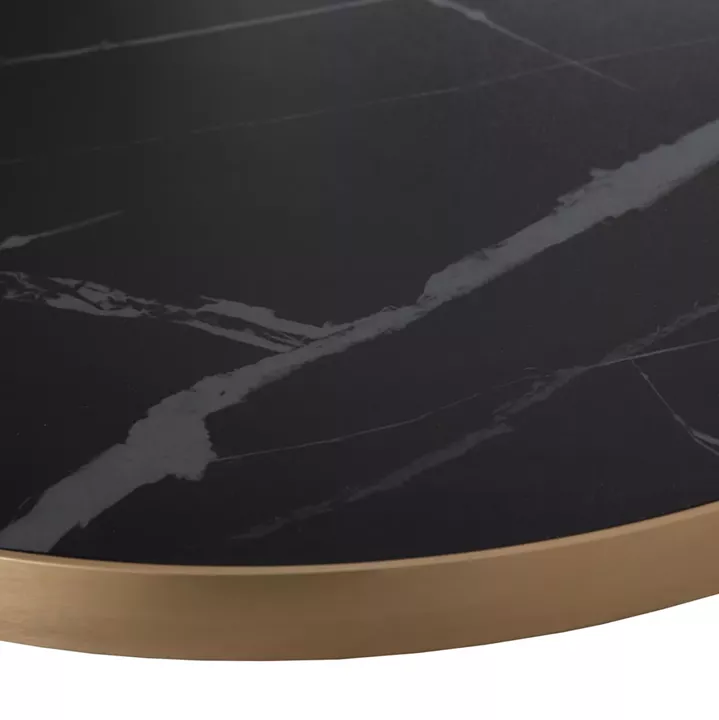 SINTERED STONE ROUND TABLETOP HM6652.13 WITH GOLD ALU 