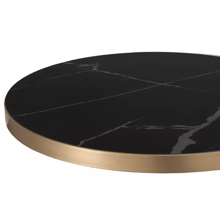 SINTERED STONE ROUND TABLETOP HM6652.13 WITH GOLD ALU 