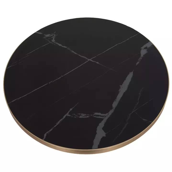 SINTERED STONE ROUND TABLETOP HM6652.13 WITH GOLD ALU 