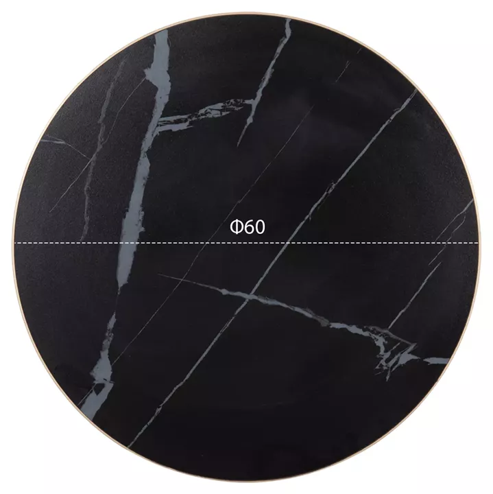 SINTERED STONE ROUND TABLETOP HM6652.13 WITH GOLD ALU 