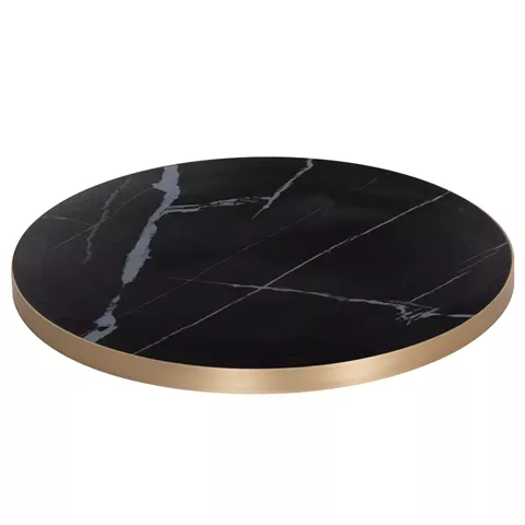 ΕΠΙΦΑΝΕΙΑ ΤΡΑΠΕΖΙΟΥ SINTERED STONE HM6652.13 ΜΕ ΠΛΑΙΣΙΟ ALU ΧΡΥΣΟ Φ60εκ.