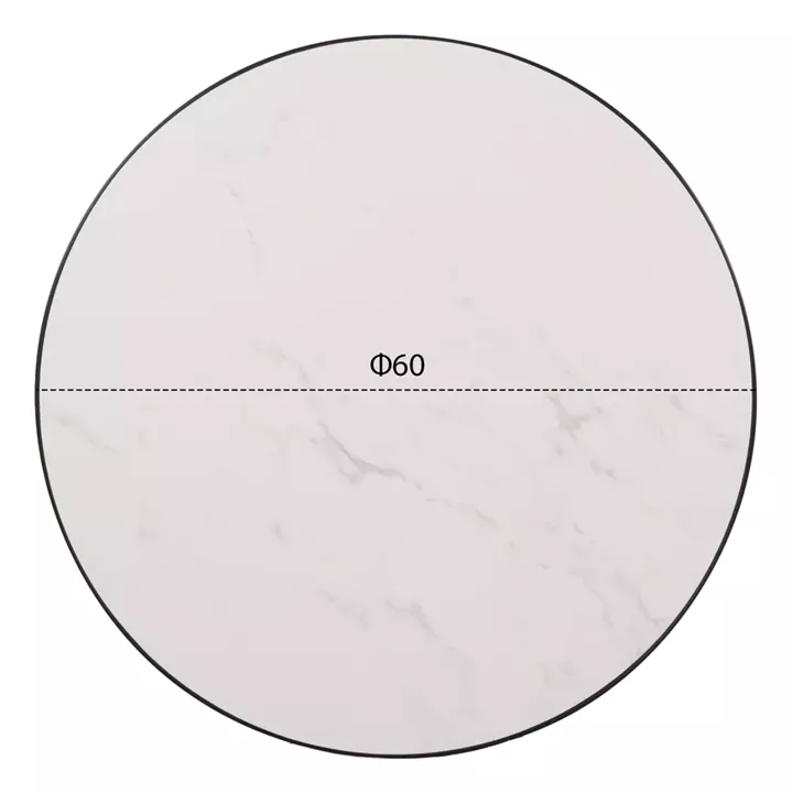 ΕΠΙΦΑΝΕΙΑ ΤΡΑΠΕΖΙΟΥ SINTERED STONE HM6652.02 ΜΕ ΠΛΑΙΣΙΟ ALU ΜΑΥΡΟ Φ60εκ.
