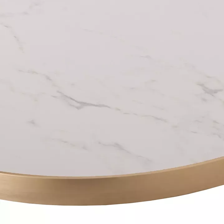SINTERED STONE ROUND TABLETOP HM6653.12 WITH GOLD ALU 