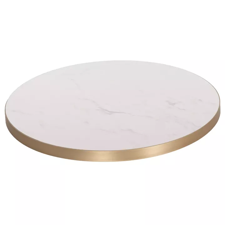 SINTERED STONE ROUND TABLETOP HM6653.12 WITH GOLD ALU 
