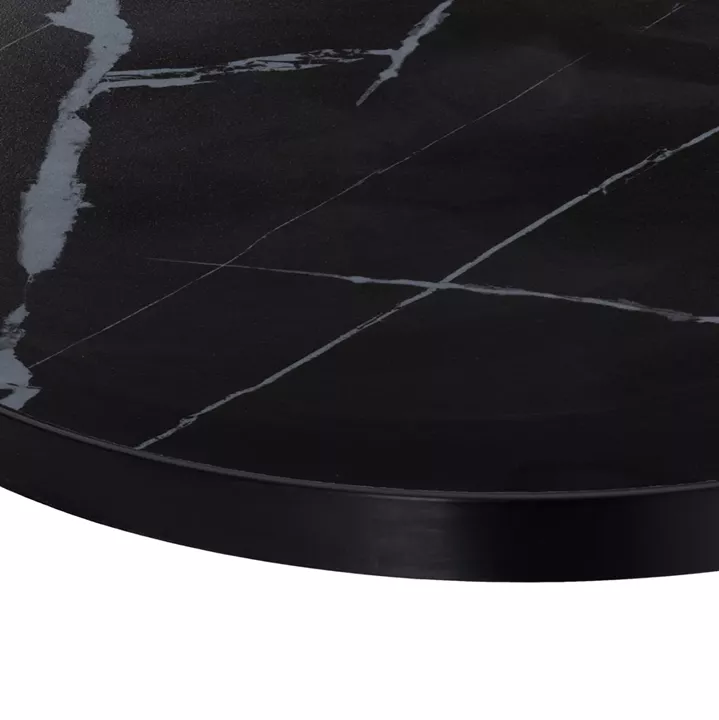 ΕΠΙΦΑΝΕΙΑ ΤΡΑΠΕΖΙΟΥ SINTERED STONE HM6653.03 ΜΕ ΠΛΑΙΣΙΟ ALU ΜΑΥΡΟ Φ70εκ.