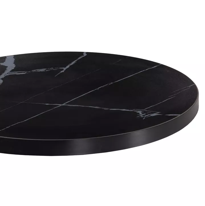 ΕΠΙΦΑΝΕΙΑ ΤΡΑΠΕΖΙΟΥ SINTERED STONE HM6653.03 ΜΕ ΠΛΑΙΣΙΟ ALU ΜΑΥΡΟ Φ70εκ.
