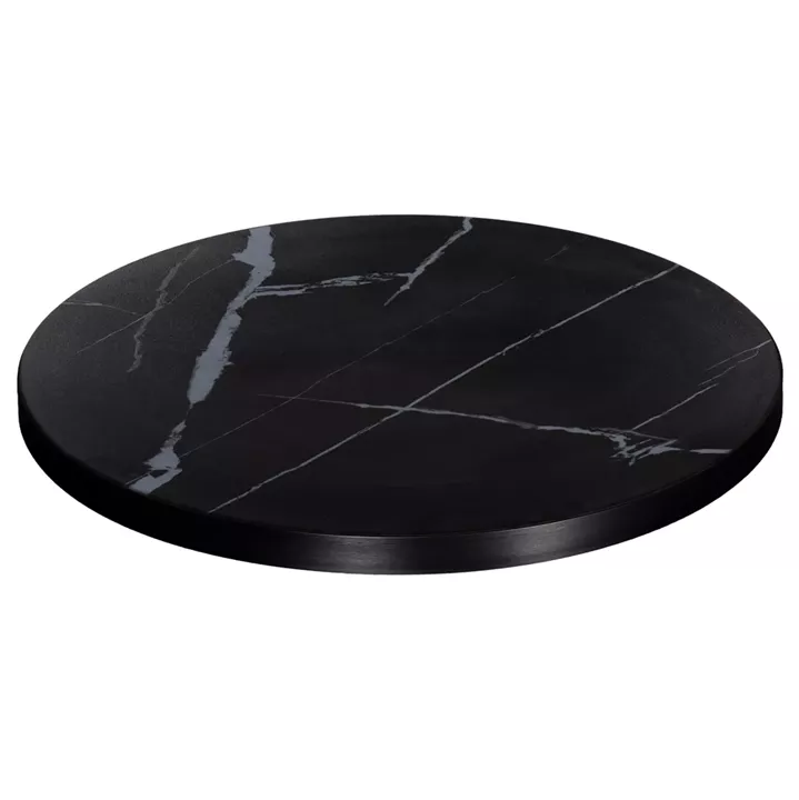 ΕΠΙΦΑΝΕΙΑ ΤΡΑΠΕΖΙΟΥ SINTERED STONE HM6653.03 ΜΕ ΠΛΑΙΣΙΟ ALU ΜΑΥΡΟ Φ70εκ.