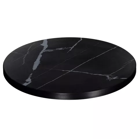 ΕΠΙΦΑΝΕΙΑ ΤΡΑΠΕΖΙΟΥ SINTERED STONE HM6653.03 ΜΕ ΠΛΑΙΣΙΟ ALU ΜΑΥΡΟ Φ70εκ.