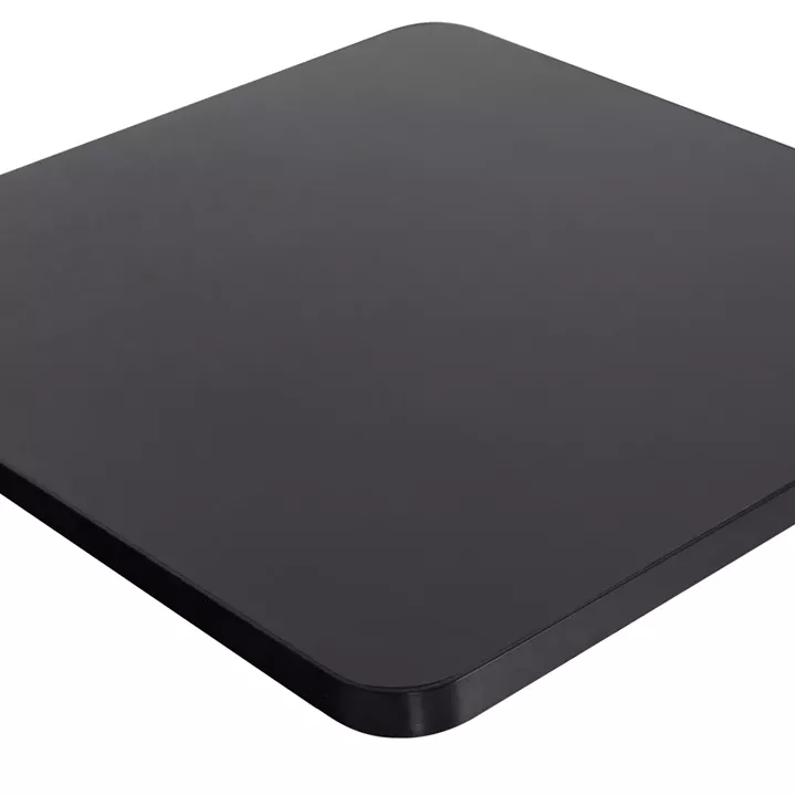 ΕΠΙΦΑΝΕΙΑ ΤΡΑΠΕΖΙΟΥ SINTERED STONE ΤΕΤΡΑΓΩΝΗ HM6655.01 ΠΛΑΙΣΙΟ ALU ΜΑΥΡΟ 80x80εκ.