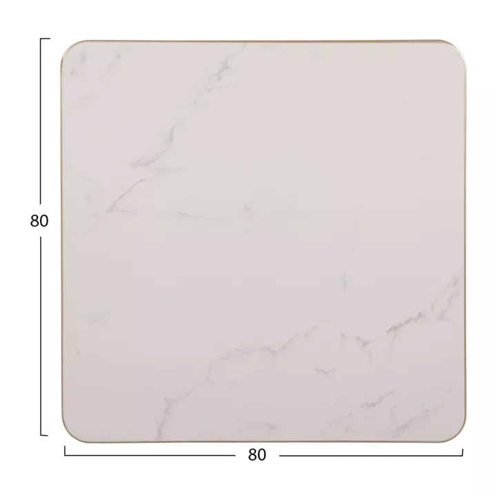 ΕΠΙΦΑΝΕΙΑ ΤΡΑΠΕΖΙΟΥ SINTERED STONE ΤΕΤΡΑΓΩΝΗ HM6655.12 ΠΛΑΙΣΙΟ ALU ΧΡΥΣΟ 80x80εκ.