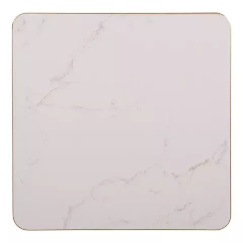 ΕΠΙΦΑΝΕΙΑ ΤΡΑΠΕΖΙΟΥ SINTERED STONE ΤΕΤΡΑΓΩΝΗ HM6655.12 ΠΛΑΙΣΙΟ ALU ΧΡΥΣΟ 80x80εκ.