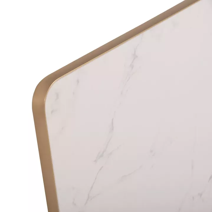 ΕΠΙΦΑΝΕΙΑ ΤΡΑΠΕΖΙΟΥ SINTERED STONE ΟΡΘΟΓΩΝΙΑ HM6656.12 ΠΛΑΙΣΙΟ ALU ΧΡΥΣΟ 120x80εκ.