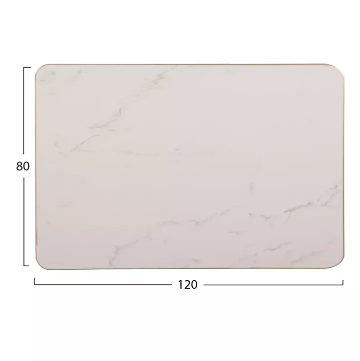 ΕΠΙΦΑΝΕΙΑ ΤΡΑΠΕΖΙΟΥ SINTERED STONE ΟΡΘΟΓΩΝΙΑ HM6656.12 ΠΛΑΙΣΙΟ ALU ΧΡΥΣΟ 120x80εκ.