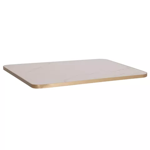 ΕΠΙΦΑΝΕΙΑ ΤΡΑΠΕΖΙΟΥ SINTERED STONE ΟΡΘΟΓΩΝΙΑ HM6656.12 ΠΛΑΙΣΙΟ ALU ΧΡΥΣΟ 120x80εκ.