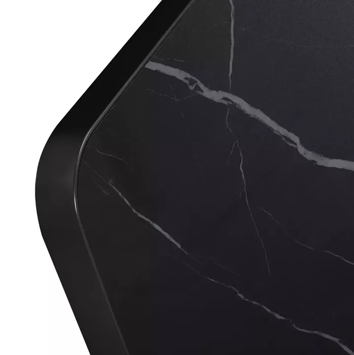 ΕΠΙΦΑΝΕΙΑ ΤΡΑΠΕΖΙΟΥ SINTERED STONE ΟΡΘΟΓΩΝΙΑ HM6656.03 ΠΛΑΙΣΙΟ ALU ΜΑΥΡΟ 120x80εκ.