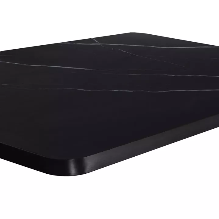ΕΠΙΦΑΝΕΙΑ ΤΡΑΠΕΖΙΟΥ SINTERED STONE ΟΡΘΟΓΩΝΙΑ HM6656.03 ΠΛΑΙΣΙΟ ALU ΜΑΥΡΟ 120x80εκ.