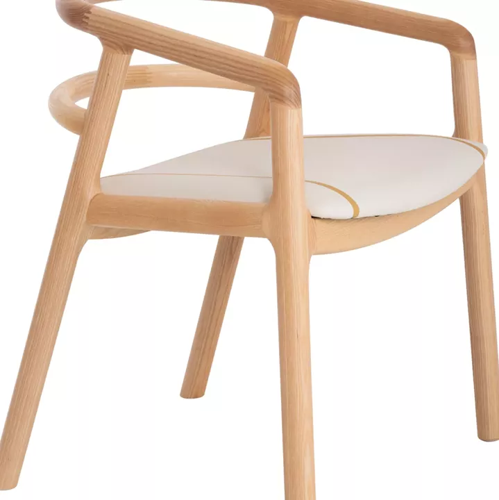 ΠΟΛΥΘΡΟΝΑ ΤΡΑΠΕΖΑΡΙΑΣ EFFY HM18393.01 ΦΡΑΞΙΝΟΣ ΣΕ OAK-ΚΑΘΙΣΜΑ ΕΚΡΟΥ PU 60x58x71Υεκ