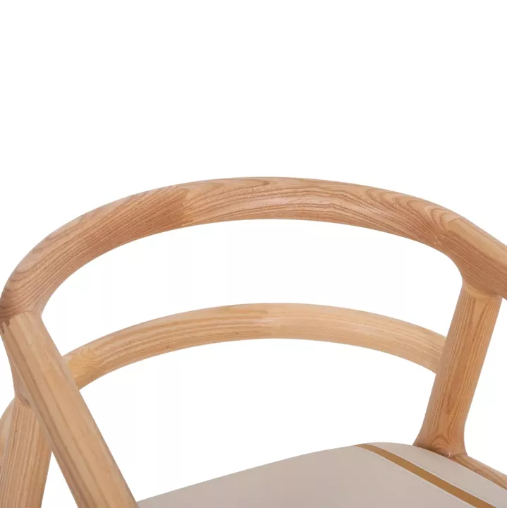 ΠΟΛΥΘΡΟΝΑ ΤΡΑΠΕΖΑΡΙΑΣ EFFY HM18393.01 ΦΡΑΞΙΝΟΣ ΣΕ OAK-ΚΑΘΙΣΜΑ ΕΚΡΟΥ PU 60x58x71Υεκ