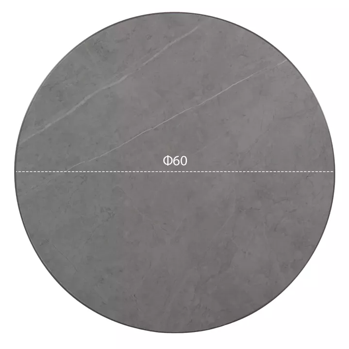 ΕΠΙΦΑΝΕΙΑ ΤΡΑΠΕΖΙΟΥ SINTERED STONE HM6652.05 ΜΕ ΠΛΑΙΣΙΟ ALU ΓΚΡΙ Φ60εκ.