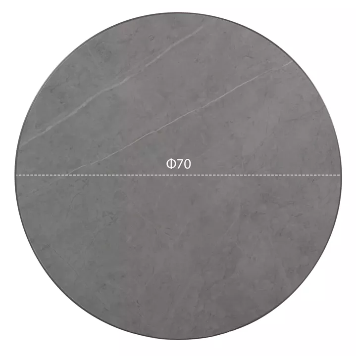 ΕΠΙΦΑΝΕΙΑ ΤΡΑΠΕΖΙΟΥ SINTERED STONE HM6653.05 ΜΕ ΠΛΑΙΣΙΟ ALU ΓΚΡΙ Φ70εκ.