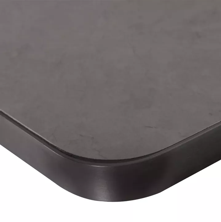 ΕΠΙΦΑΝΕΙΑ ΤΡΑΠΕΖΙΟΥ SINTERED STONE ΤΕΤΡΑΓΩΝΗ HM6655.05 ΠΛΑΙΣΙΟ ALU ΓΚΡΙ 80x80εκ.