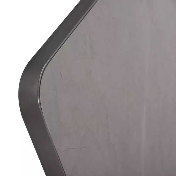 ΕΠΙΦΑΝΕΙΑ ΤΡΑΠΕΖΙΟΥ SINTERED STONE ΤΕΤΡΑΓΩΝΗ HM6655.05 ΠΛΑΙΣΙΟ ALU ΓΚΡΙ 80x80εκ.