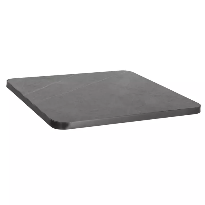 ΕΠΙΦΑΝΕΙΑ ΤΡΑΠΕΖΙΟΥ SINTERED STONE ΤΕΤΡΑΓΩΝΗ HM6655.05 ΠΛΑΙΣΙΟ ALU ΓΚΡΙ 80x80εκ.