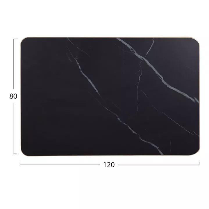 ΕΠΙΦΑΝΕΙΑ ΤΡΑΠΕΖΙΟΥ SINTERED STONE ΟΡΘΟΓΩΝΙΑ HM6656.13 ΠΛΑΙΣΙΟ ALU ΧΡΥΣΟ 120x80εκ.