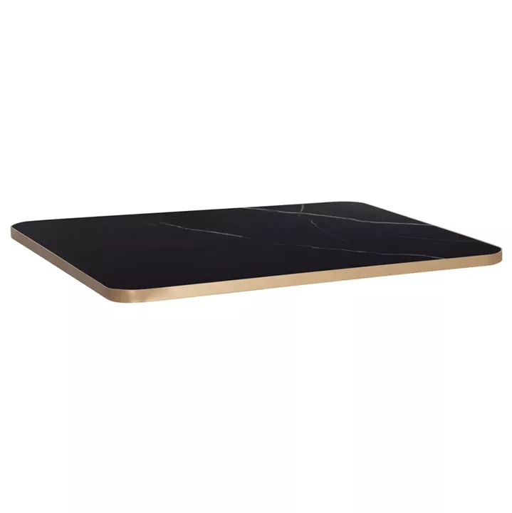 ΕΠΙΦΑΝΕΙΑ ΤΡΑΠΕΖΙΟΥ SINTERED STONE ΟΡΘΟΓΩΝΙΑ HM6656.13 ΠΛΑΙΣΙΟ ALU ΧΡΥΣΟ 120x80εκ.