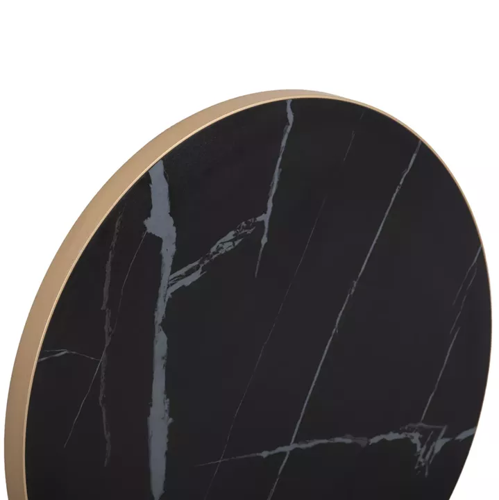 ΕΠΙΦΑΝΕΙΑ ΤΡΑΠΕΖΙΟΥ SINTERED STONE HM6653.13 ΜΕ ΠΛΑΙΣΙΟ ALU ΧΡΥΣΟ Φ70εκ.