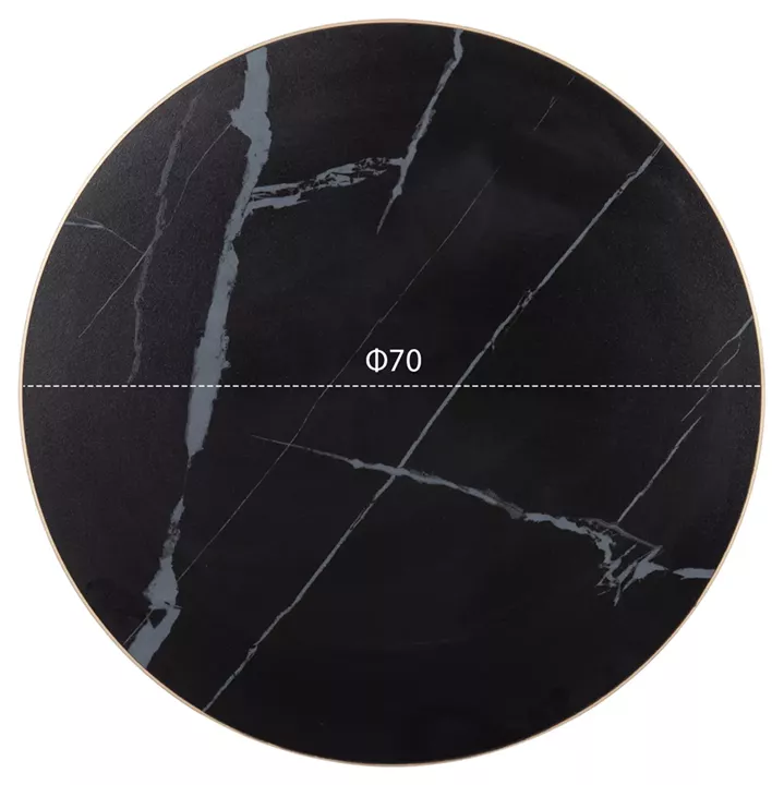 ΕΠΙΦΑΝΕΙΑ ΤΡΑΠΕΖΙΟΥ SINTERED STONE HM6653.13 ΜΕ ΠΛΑΙΣΙΟ ALU ΧΡΥΣΟ Φ70εκ.