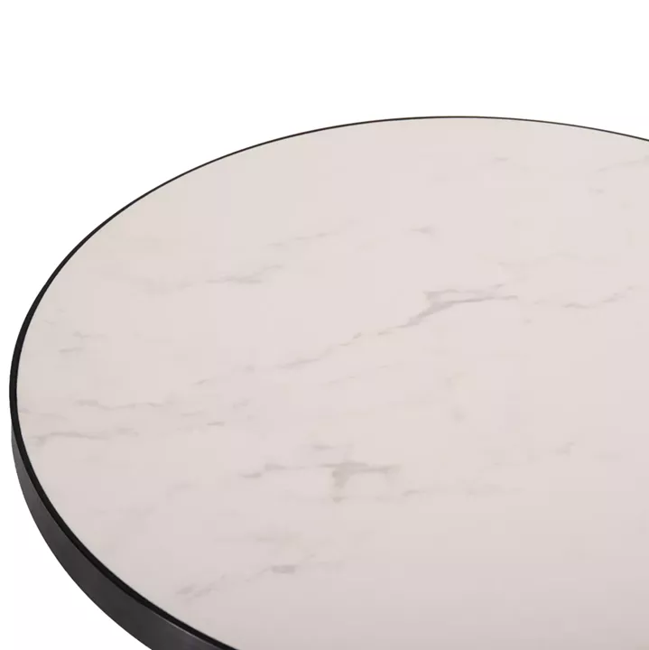ΕΠΙΦΑΝΕΙΑ ΤΡΑΠΕΖΙΟΥ SINTERED STONE HM6653.02 ΜΕ ΠΛΑΙΣΙΟ ALU ΜΑΥΡΟ Φ70εκ.