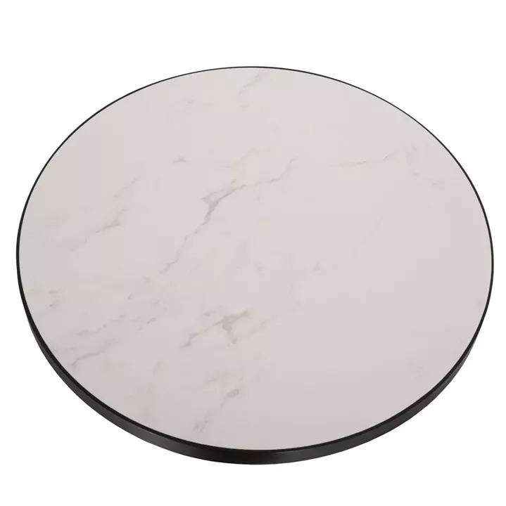 ΕΠΙΦΑΝΕΙΑ ΤΡΑΠΕΖΙΟΥ SINTERED STONE HM6653.02 ΜΕ ΠΛΑΙΣΙΟ ALU ΜΑΥΡΟ Φ70εκ.