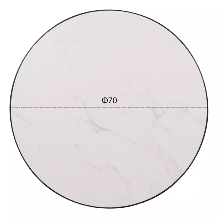 ΕΠΙΦΑΝΕΙΑ ΤΡΑΠΕΖΙΟΥ SINTERED STONE HM6653.02 ΜΕ ΠΛΑΙΣΙΟ ALU ΜΑΥΡΟ Φ70εκ.