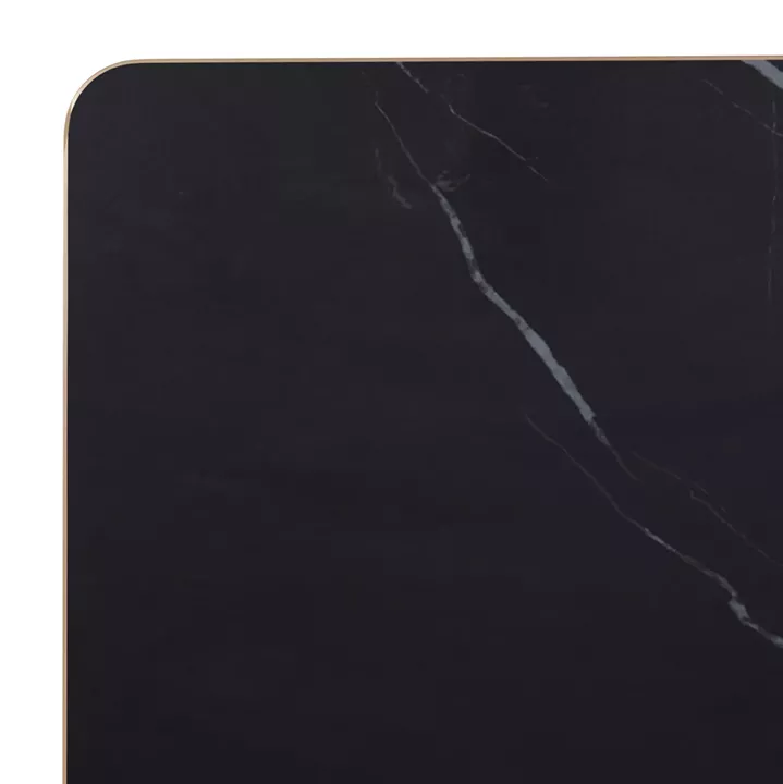 ΕΠΙΦΑΝΕΙΑ ΤΡΑΠΕΖΙΟΥ SINTERED STONE ΤΕΤΡΑΓΩΝΗ HM6654.13 ΠΛΑΙΣΙΟ ALU ΧΡΥΣΟ 70x70εκ.
