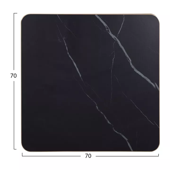 ΕΠΙΦΑΝΕΙΑ ΤΡΑΠΕΖΙΟΥ SINTERED STONE ΤΕΤΡΑΓΩΝΗ HM6654.13 ΠΛΑΙΣΙΟ ALU ΧΡΥΣΟ 70x70εκ.
