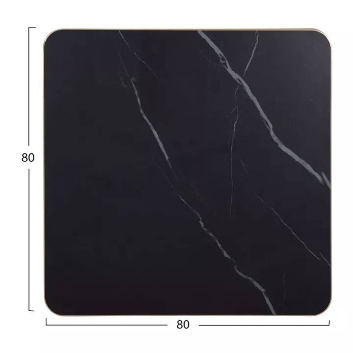 ΕΠΙΦΑΝΕΙΑ ΤΡΑΠΕΖΙΟΥ SINTERED STONE ΤΕΤΡΑΓΩΝΗ HM6655.13 ΠΛΑΙΣΙΟ ALU ΧΡΥΣΟ 80x80εκ.