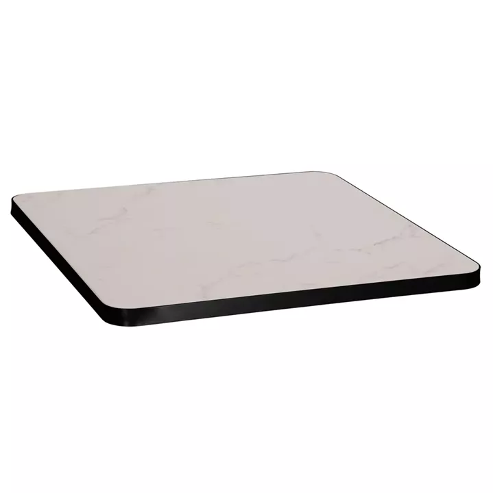 ΕΠΙΦΑΝΕΙΑ ΤΡΑΠΕΖΙΟΥ SINTERED STONE ΤΕΤΡΑΓΩΝΗ HM6655.02 ΠΛΑΙΣΙΟ ALU ΜΑΥΡΟ 80x80εκ.