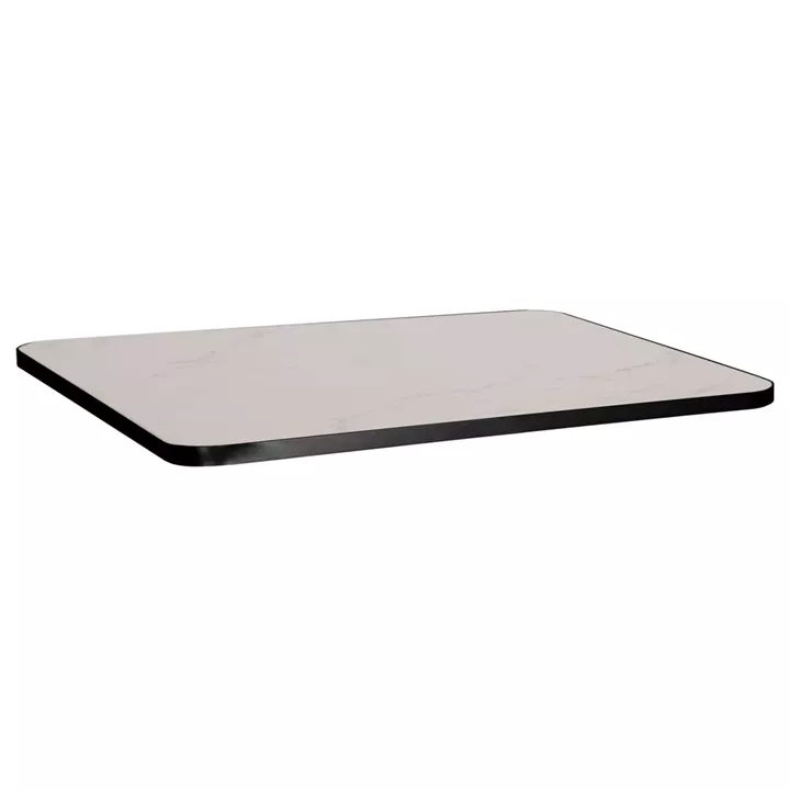 ΕΠΙΦΑΝΕΙΑ ΤΡΑΠΕΖΙΟΥ SINTERED STONE ΟΡΘΟΓΩΝΙΑ HM6656.02 ΠΛΑΙΣΙΟ ALU ΜΑΥΡΟ 120x80εκ.