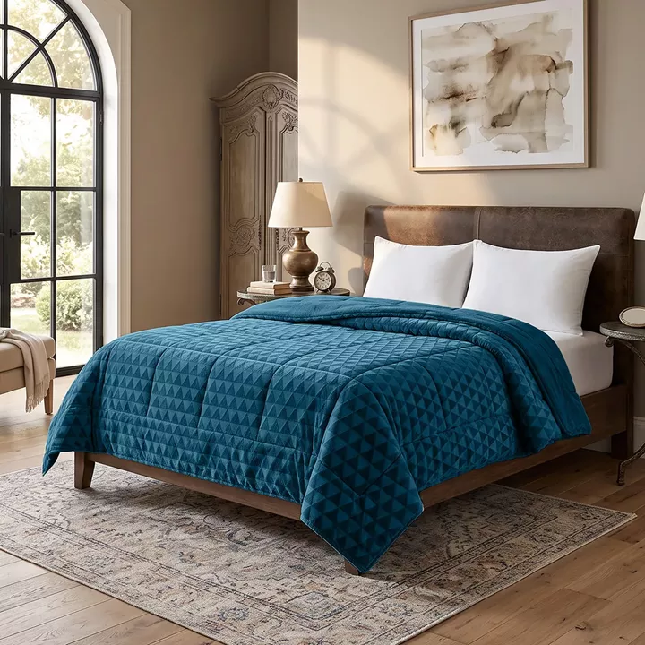Beauty Home Κουβερτοπάπλωμα υπέρδιπλο Art 12700 220x240 Πετρόλ