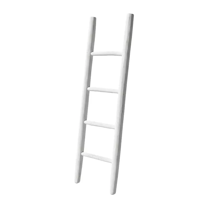 Σκάλα Morjeve pakoworld teak ξύλο σε white wash απόχρωση 45x6x150εκ