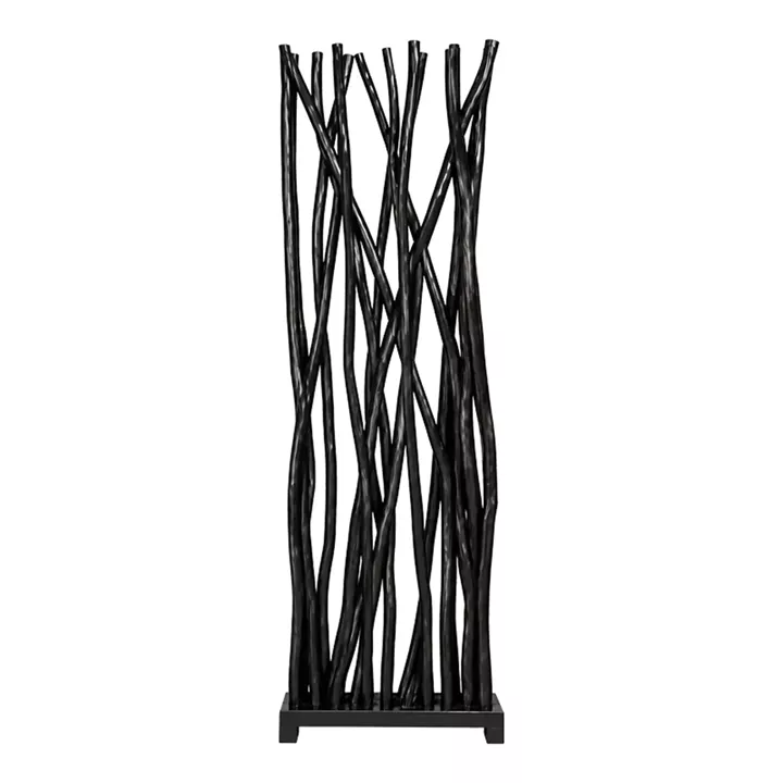 Διακοσμητικό δαπέδου Jati pakoworld μαύρο teak ξύλο 60x20x190εκ