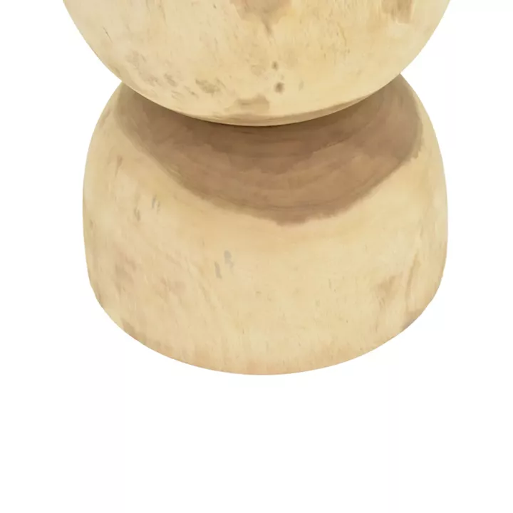 Stool Table Hourglass pakoworld suar wood in natural shade D40x45cm