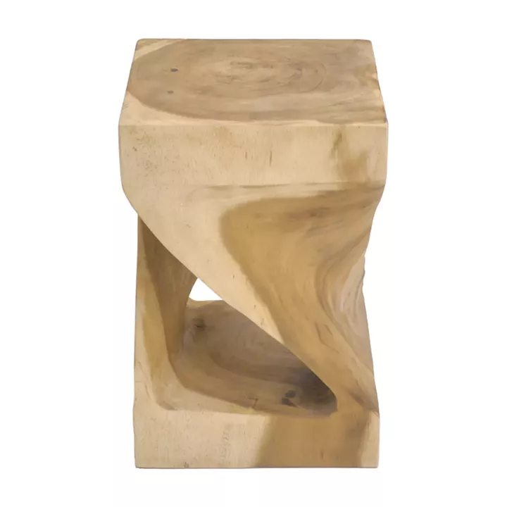 Stool Table Cabair pakoworld suar wood in natural shade 30x30x46cm